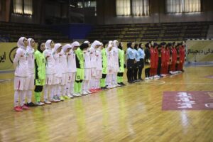 پیروزی تیم (الف) بانوان فوتسال مقابل تیم (ب) ایران