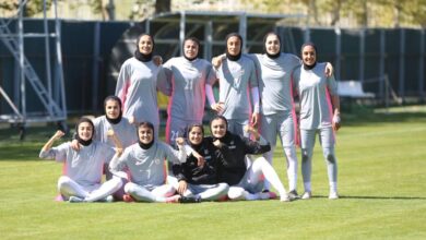 تمرین تیم ملی فوتبال بانوان برگزار شد