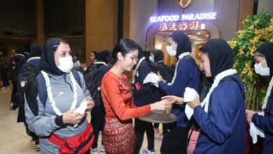 تیم ملی فوتبال بانوان وارد یانگون شد