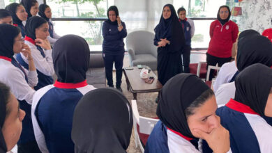 حضور مریم منظمی در جمع ملی پوشان جوانان