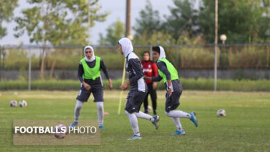 گزارش تصویری تمرینات تیم ملی فوتبال بانوان در انزلی
