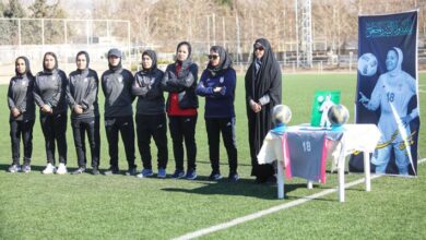 پیگیری تمرین تیم ملی و ادای احترام بازیکنان به ملیکا محمدی