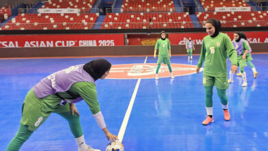 برگزاری تمرین ملیپوشان در سالن اصلی مسابقه