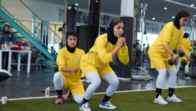 تمرین تیم ملی فوتبال زنان در مجموعه پک