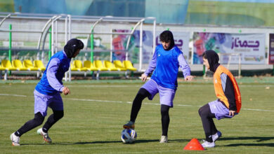 برگزاری نخستین تمرین صبحگاهی تیم ملی فوتبال زنان