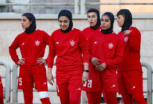 برگزاری تمرین زنان پرسپولیس در ورزشگاه آزادی