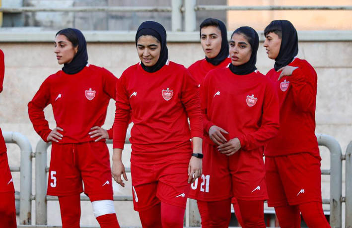 برگزاری تمرین زنان پرسپولیس در ورزشگاه آزادی