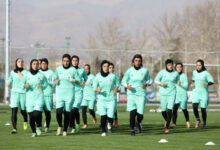 برگزاری آخرین تمرین تیم ملی فوتبال زنان پیش از اعزام به استرالیا