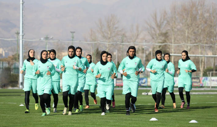 برگزاری آخرین تمرین تیم ملی فوتبال زنان پیش از اعزام به استرالیا